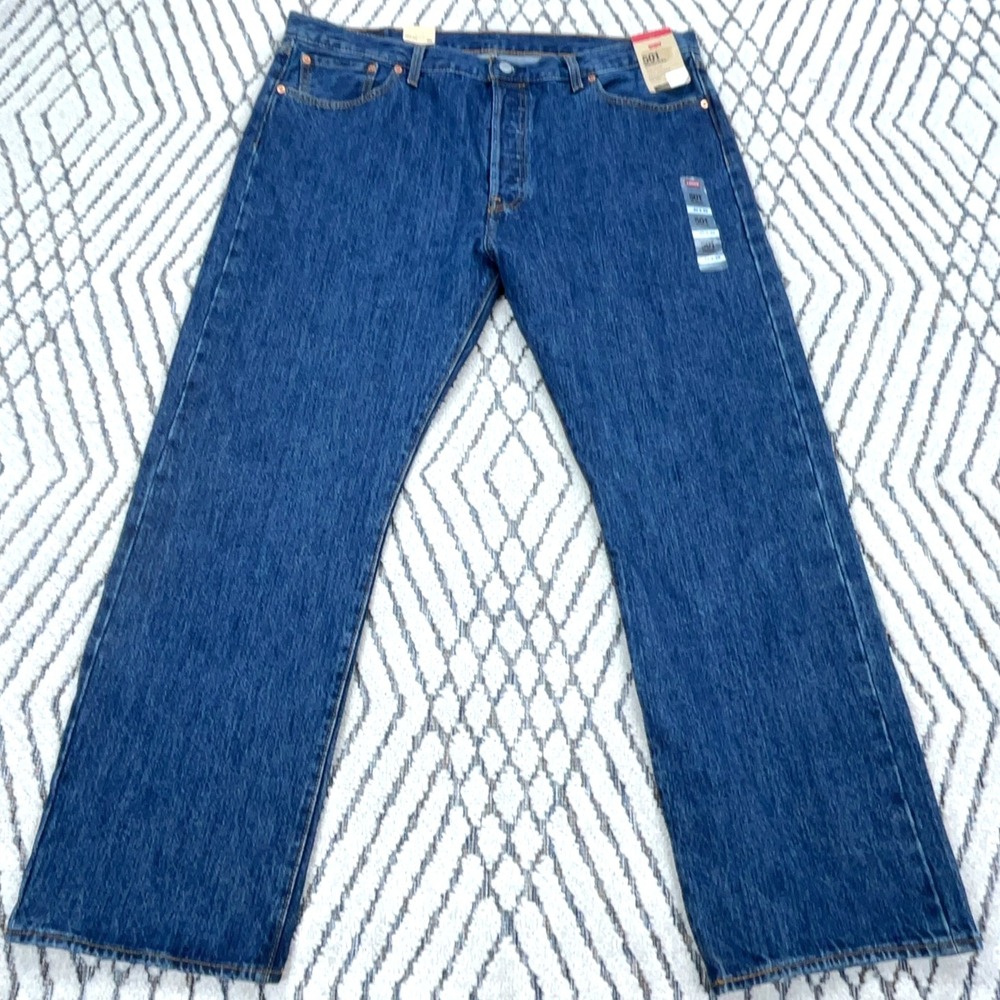 Levis 501 Jeans Men 40x30 Original Straight Leg Dark Wash Casual Work Pants